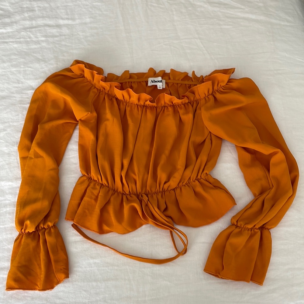 About Us off the shoulder top